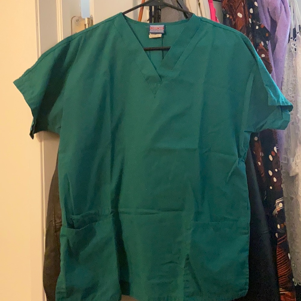 Cherokee Hunter Green Scrubs (top & bottom) Sz SM